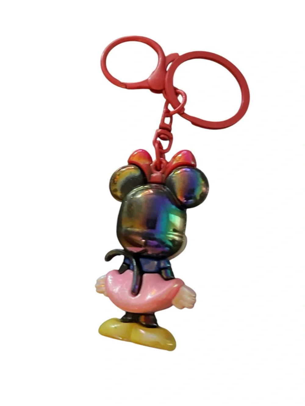 MINNIE MOUSE 3D IRIDESCENT BAG CHARM KEYCHAIN
